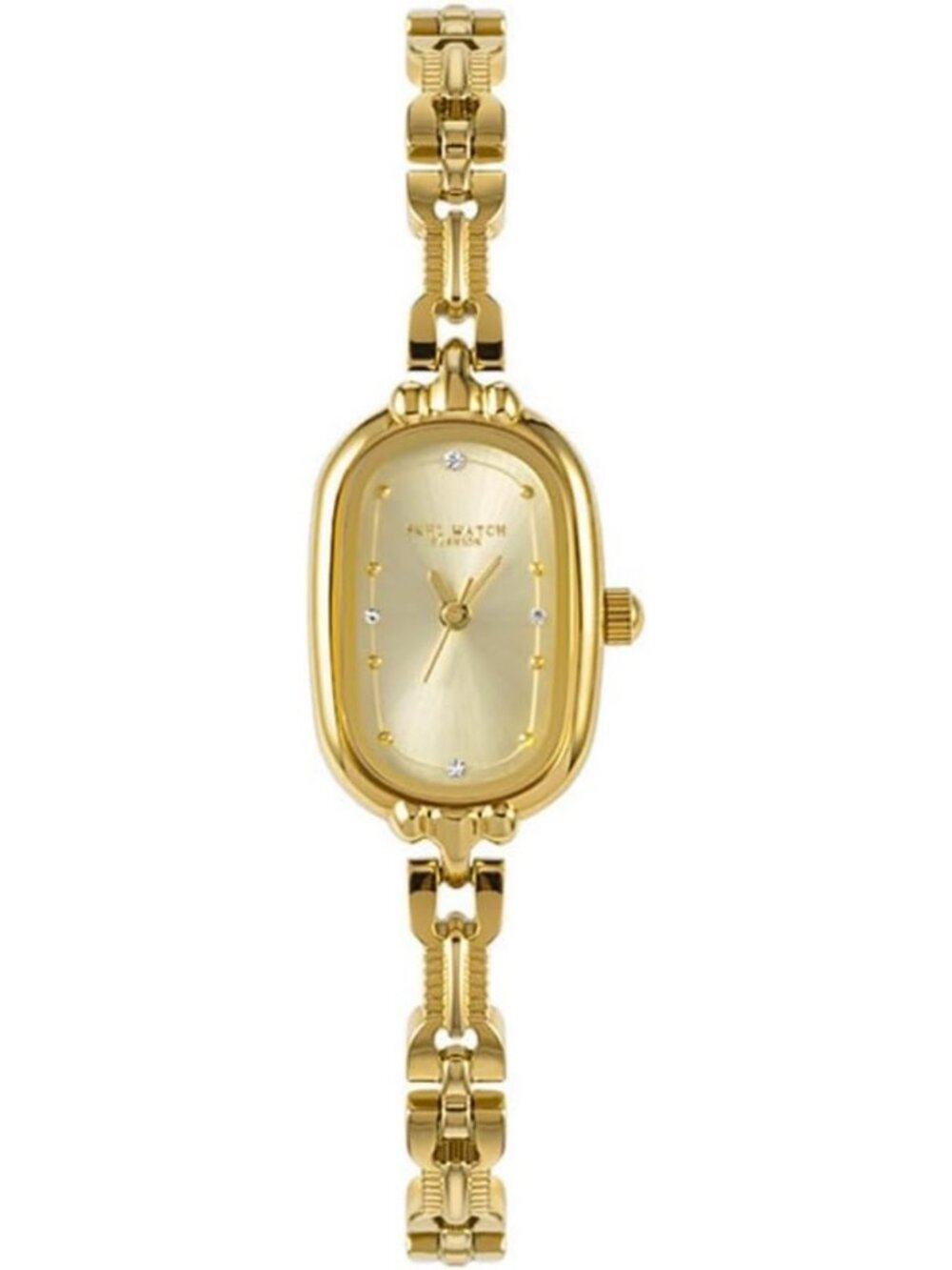 Vintage Petite Gold Dainty Watch - Small Oval Analog Quartz, Luxury Waterproof